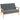2-zitsbank, 115 cm bank met armleuningen, rugleuning, kleine gestoffeerde bank met linnenlook, houten poten