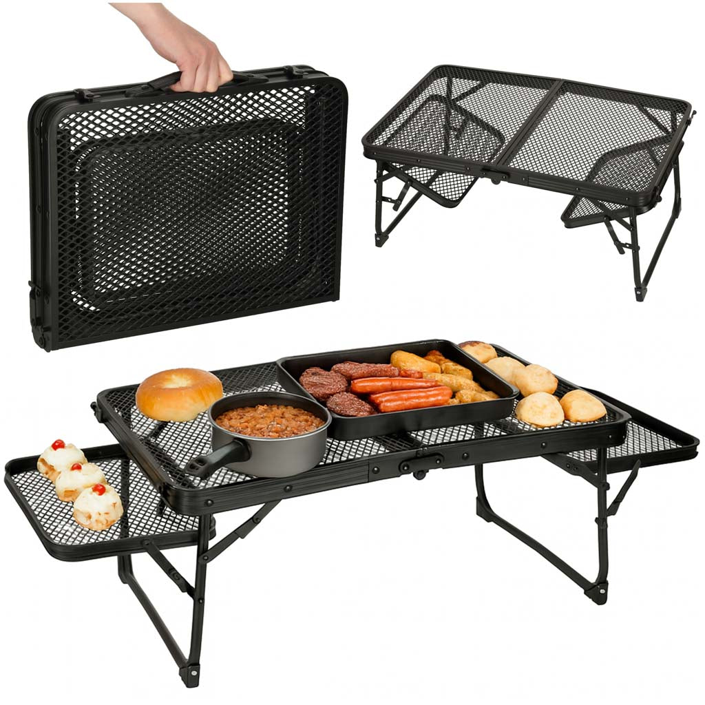 LUARO Tourist Tisch Camping Catering Klapptisch 87 x 60 x 40 x 27 cm