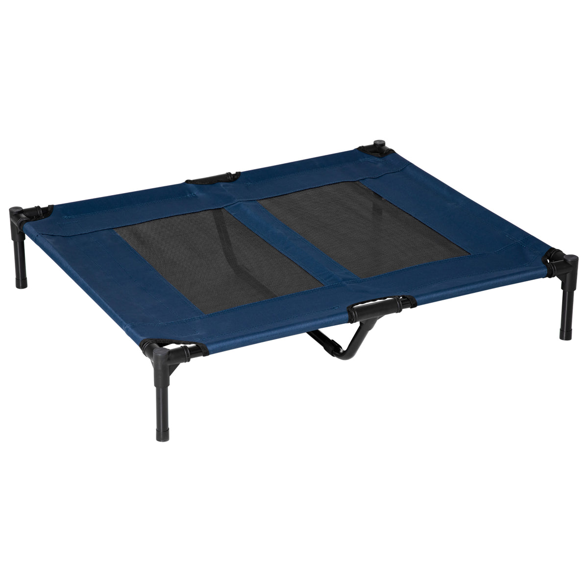 Hondenbed hondenligbed outdoor kattenbed huisdierbed slaapplaats metaal 600D Oxford-stof blauw 91,5 x 76,2 x 18