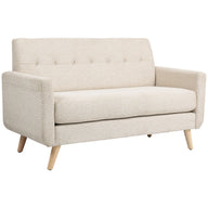 Tweezitsbank, comfortabel, 134x71x82 cm, beige