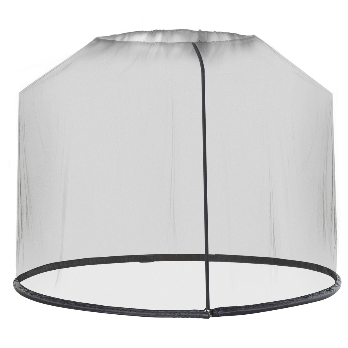 Klamboe voor parasol vliegennet muggennet, zwart, Ø3 x H2,3 m
