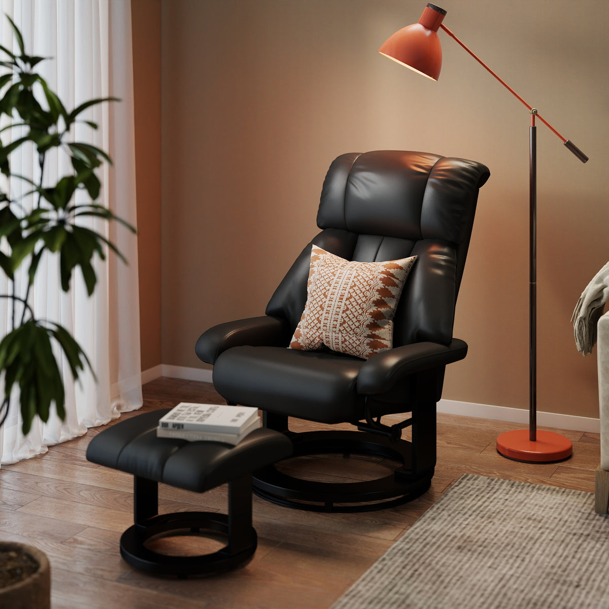Relaxfauteuil met voetenbank, massagestoel met ligfunctie, elektrische relaxfauteuil met afstandsbediening (2)
