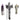 Hangende skeletgeesten, 3-delige set, Halloweendecoratie, verstelbare armen, 90/110/200cm