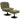 Loungestoel met hocker, 360° draaibaar, van Raindrop-fluweel, in hoogte verstelbare voetenbank, groen