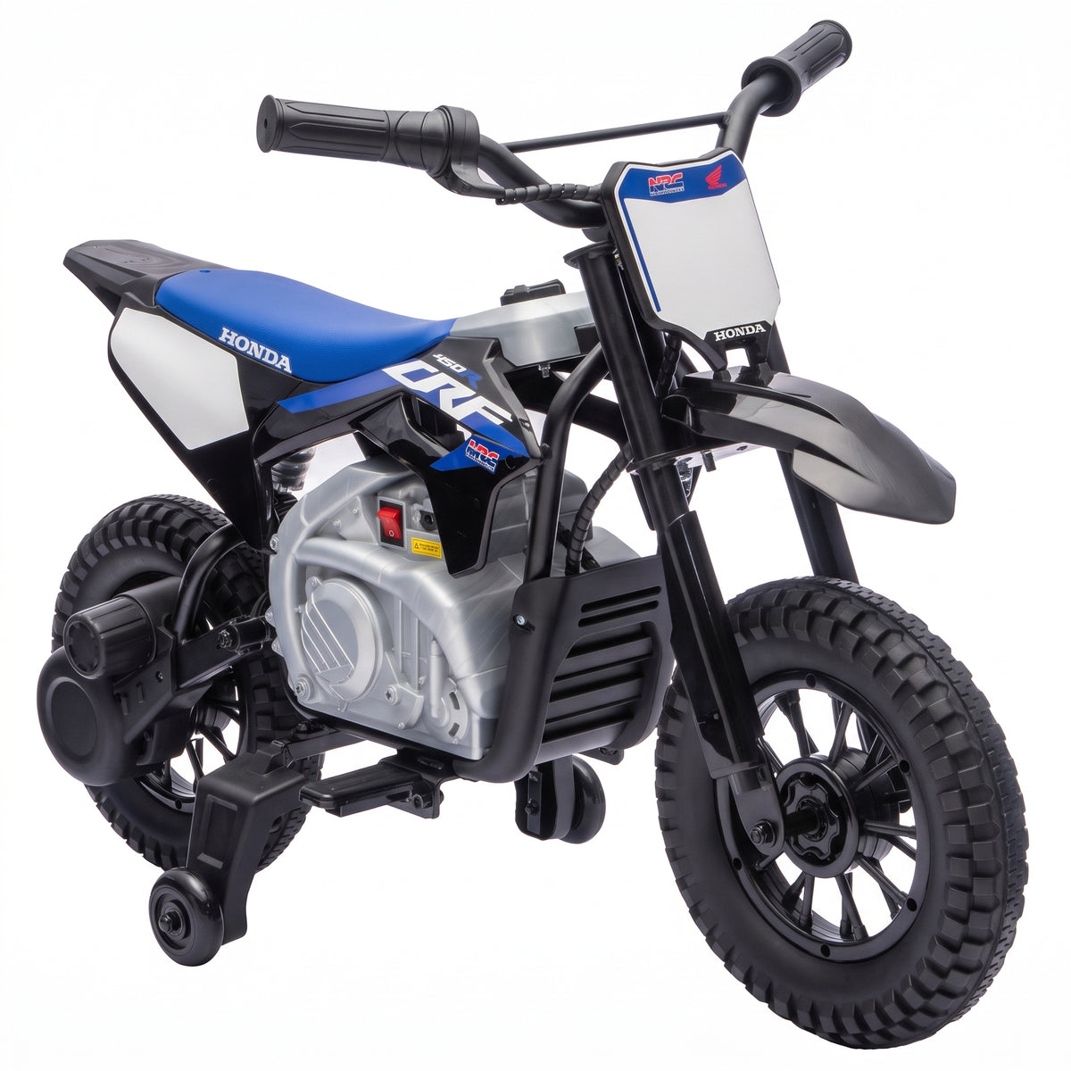 Elektrische kindermotor HONDA CRF 450R 12V kindercrossmotor met 35W motor, lithium-accu, achtervering en 12 inch