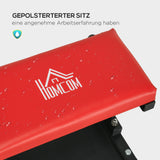 Werkplaatskruk, robuust & comfortabel, 38x35x37cm, rood/zwart (6)