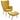 Accentfauteuil met hocker, relaxfauteuil in ribfluweel-look, armstoel met houten poten, voor woonkamer, oranje