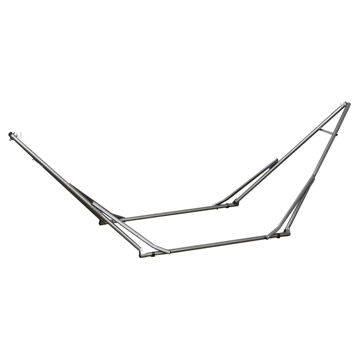 2-in-1 hangmatstandaard, weerbestendig, hangstoelstandaard wasrek, 290 cm x 92 cm x 88 cm, zwart