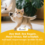 Krabton, 96 cm, 4-laagse kattentoren met wasbaar bed, 3 slaapholen, hangend speelgoed, voor meerdere katten (7)