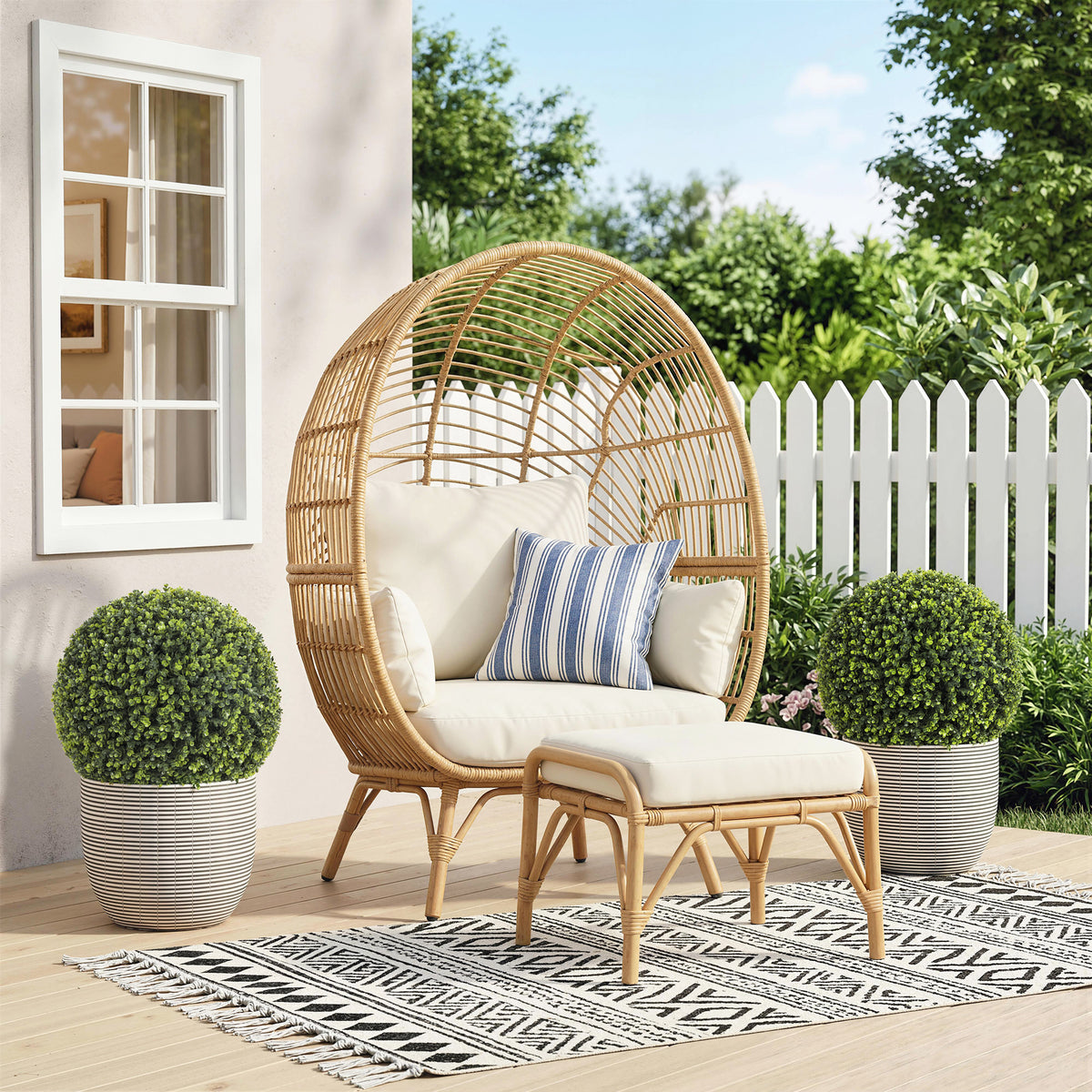 52 cm kunstmatige eucalyptusbollen in een set van 2, uv-bestendige decoratieplanten met 1086 blaadjes voor (2)