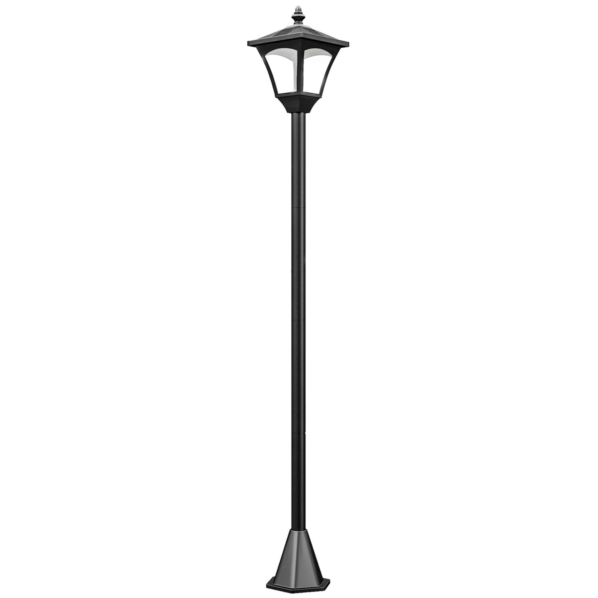 Solar tuinlantaarn LED 30 lumen solarlamp grondspies 120 cm zwart
