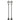 Solar tuinlantaarn set van 2, weerbestendige padverlichting 129 cm hoog, met LED, 6 uur verlichting, IP44