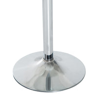 Ronde eettafel met glazen blad, metalen onderstel, zilverkleurig (7)