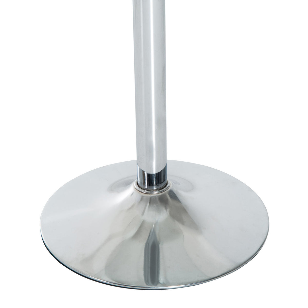Ronde eettafel met glazen blad, metalen onderstel, zilverkleurig (7)