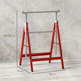 2 x schraag, steunbok, staal, rood (3)