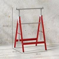 2 x schraag, steunbok, staal, rood (3)