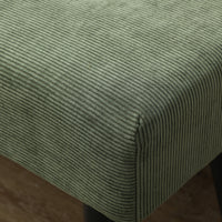 Gestoffeerde bank met ribfluwelen bekleding, bedbank met metalen poten, schoenenbank 100 x 36 x 45 cm groen (7)