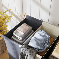 Wasgoedmand met 3 vakken 129L Opvouwbare wasmand voor bijkeuken slaapkamer meerkleurig (8)