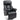 Relaxfauteuil, ligfunctie, lederlook, voetensteun, tot 150 kg, 78 x 80 x 109 cm, zwart