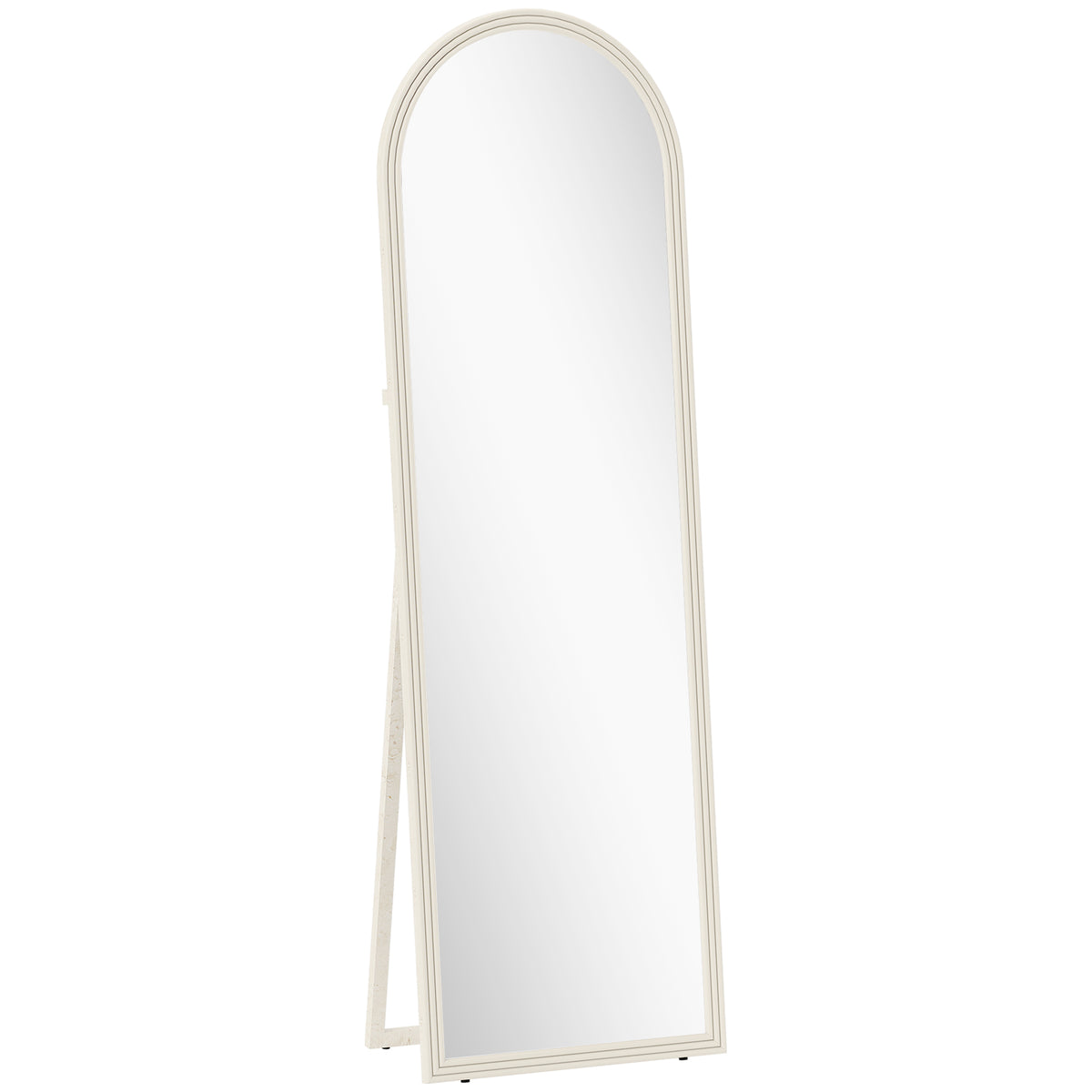 Passpiegel, 50 x 160 cm, vrijstaand, wandmontage, boogframe, wit