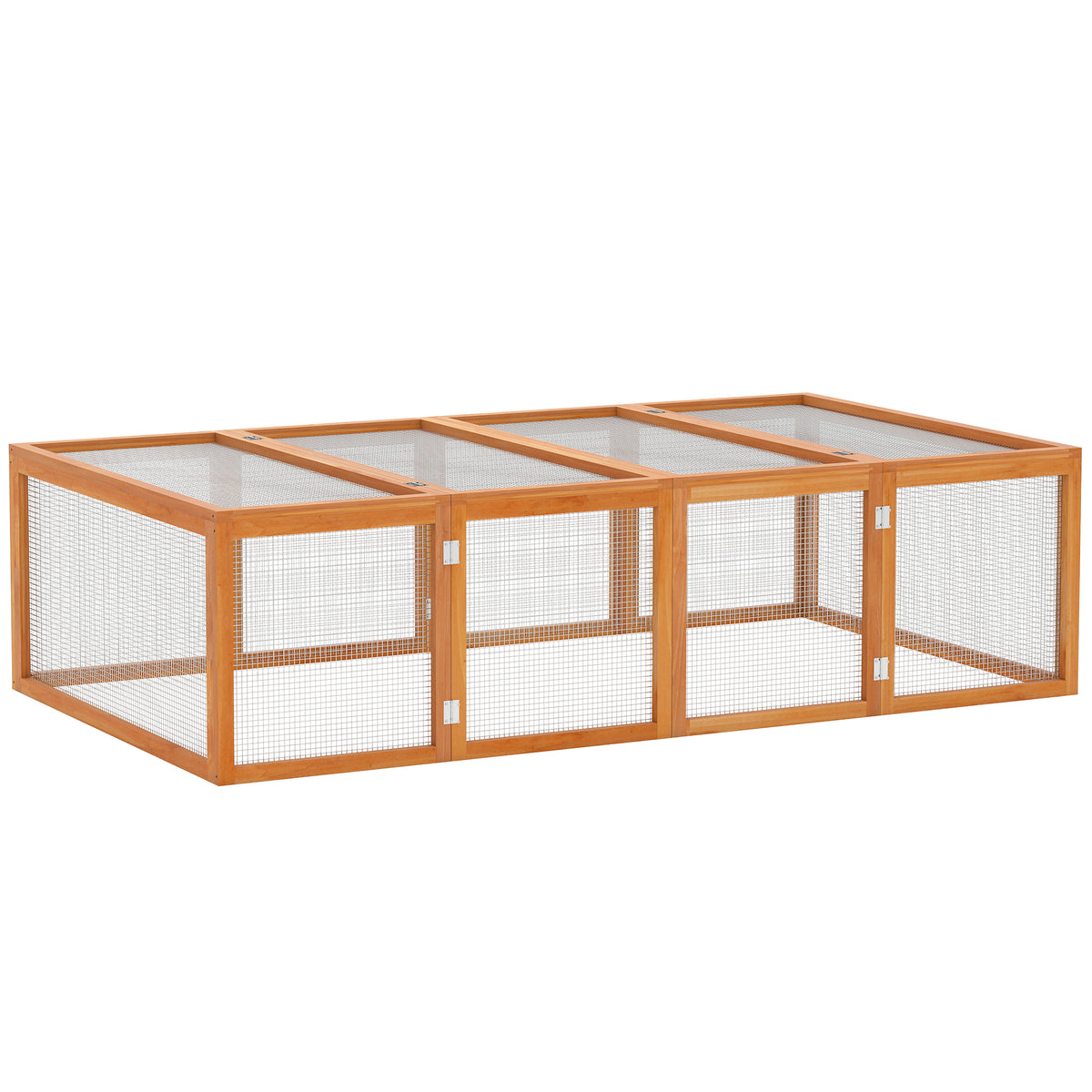 Konijnenhok konijnenstal van hout winterbestendig konijnenkooi met opklapbaar dak 181x100x48 cm klein
