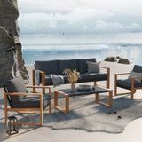 Gartenmöbelset DUISBURG Sofa Sessel Tisch ANTHRAZIT / BRAUN – Produktabbildung 7