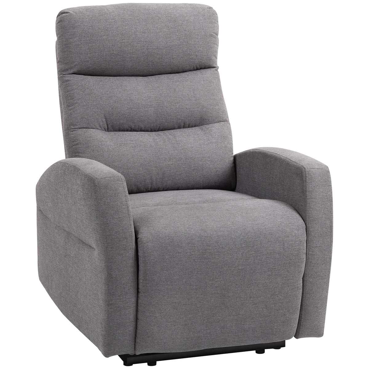 Verstelbare relaxfauteuil met voetensteun, moderne gestoffeerde fauteuil, donkergrijs