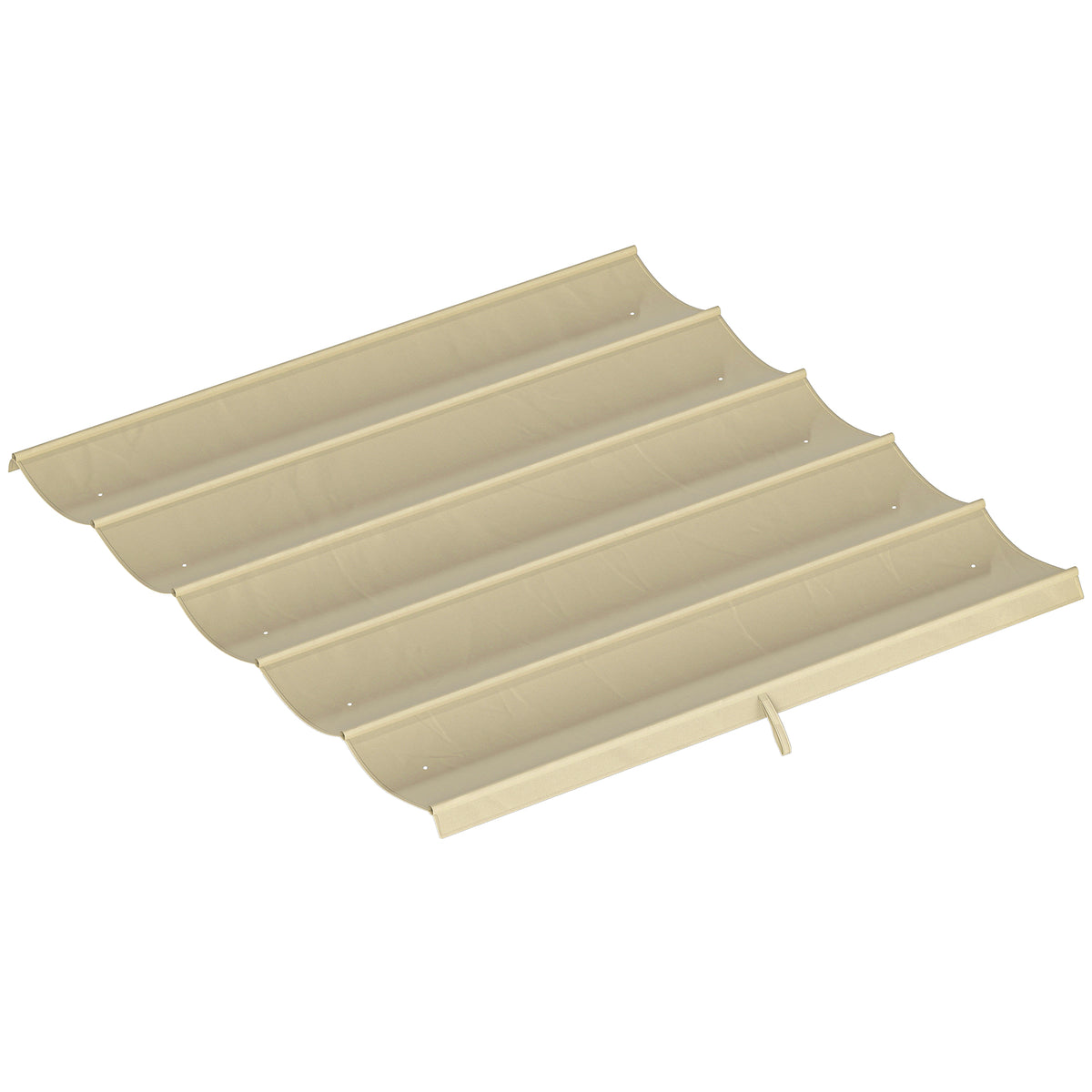 Vervangend dak voor 3 x 3 m pergola, uitschuifbaar, met regenafvoergaten, weerbestendig, polyester, beige 250 x
