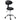 In hoogte verstelbare rolkruk met rugleuning, draaikruk 83-98 cm, werkkruk 360° draaibaar voor kantoor en salon
