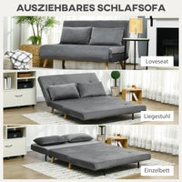 Slaapbank relaxbank bank, incl. 2 kussens, fluweeloptiek, 130 x 78 x 79 cm, grijs (4)