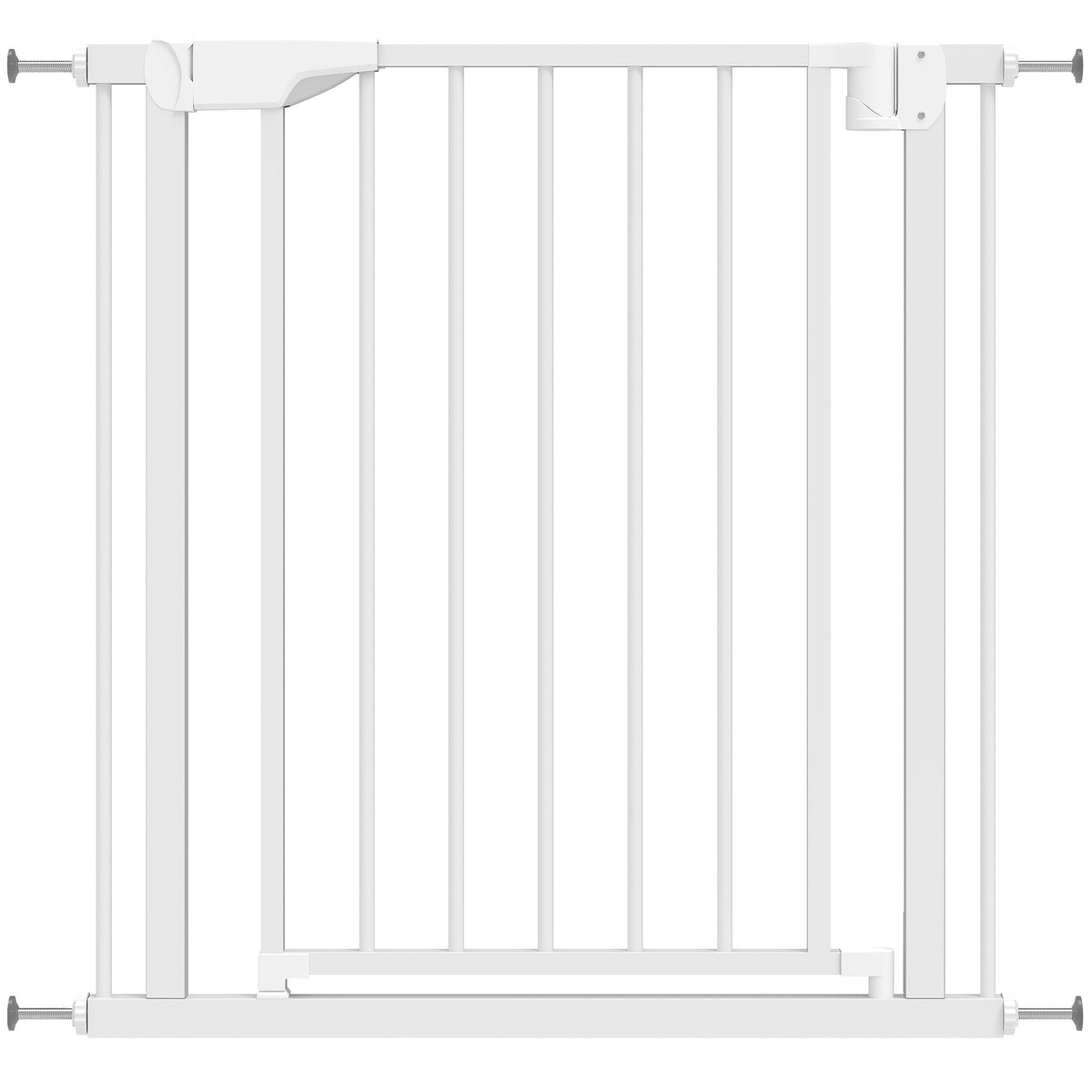 Traphekje veiligheidshek zonder boren met automatische sluiting voor kinderen keuken trap 76-81 x 76 cm wit