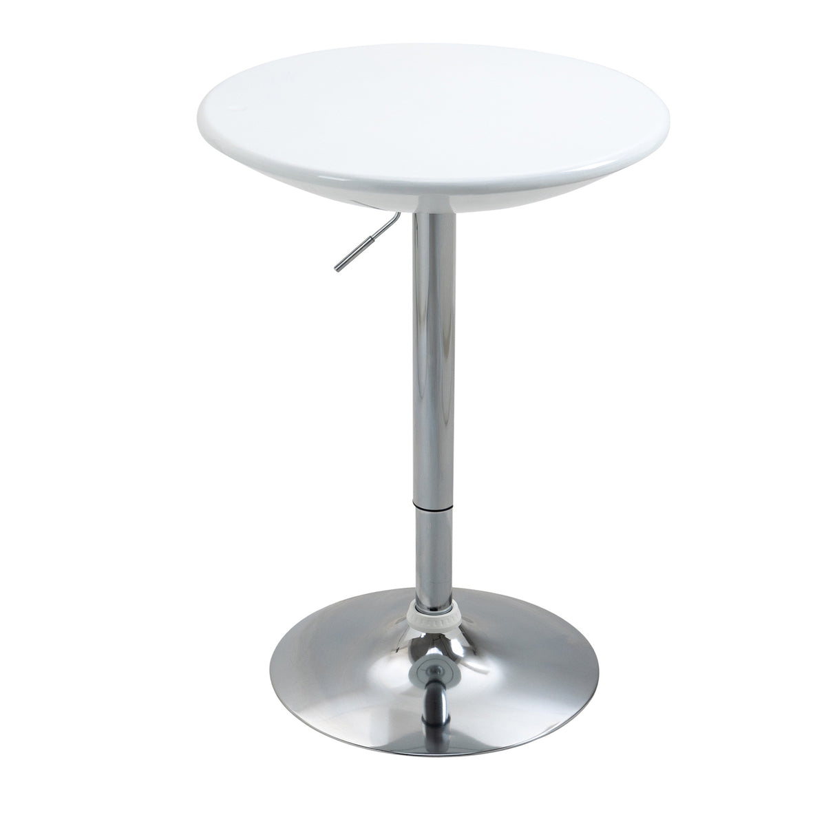 Bartafel moderne eettafel in hoogte verstelbare bistrotafel statafel barmeubel bureau rond metaal ABS-lak wit