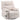 Massagestoel met warmte- & ligfunctie, draaibaar, tot 150 kg, metalen frame, 98x90x98cm, beige