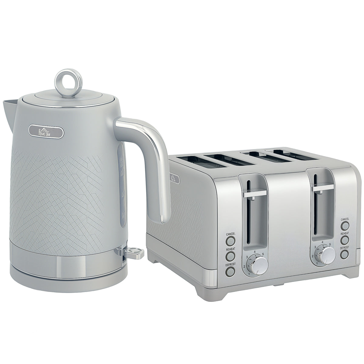 Waterkoker- en broodroosterset, 1,7L 2200W snelkookwaterkoker met thermostaat