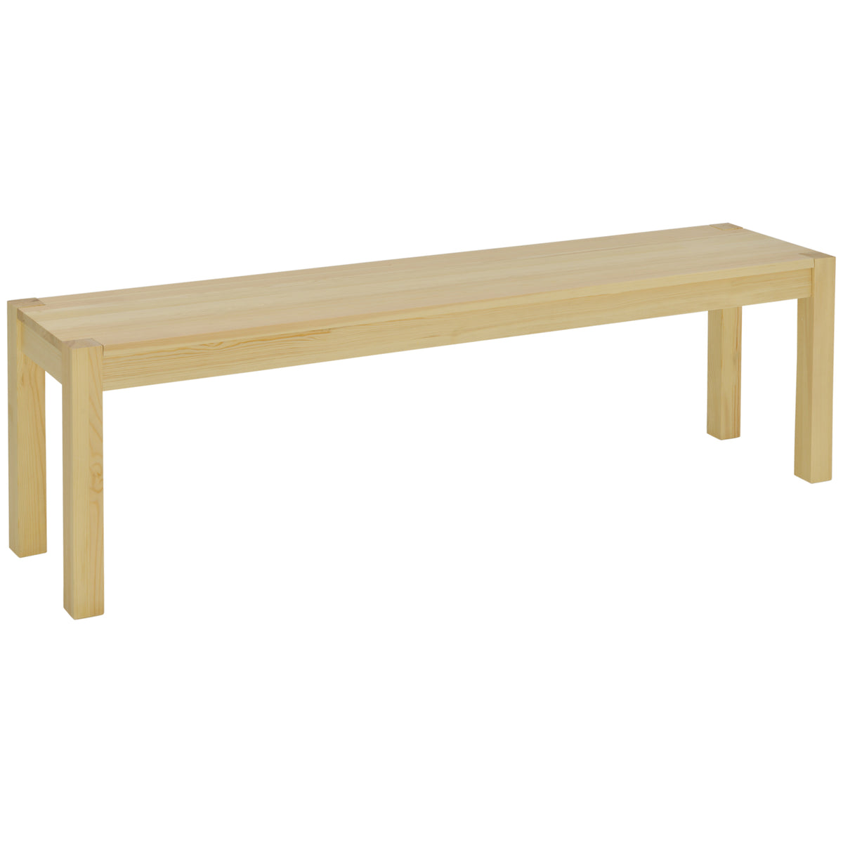 Massief houten bank, 3-zits, bankje, keukenbank, grenenhout, naturel