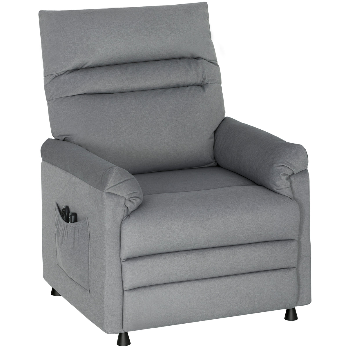 Relaxfauteuil, televisiefauteuil met ligfunctie, lendenverwarming, 2 afstandsbedieningen, USB-aansluiting