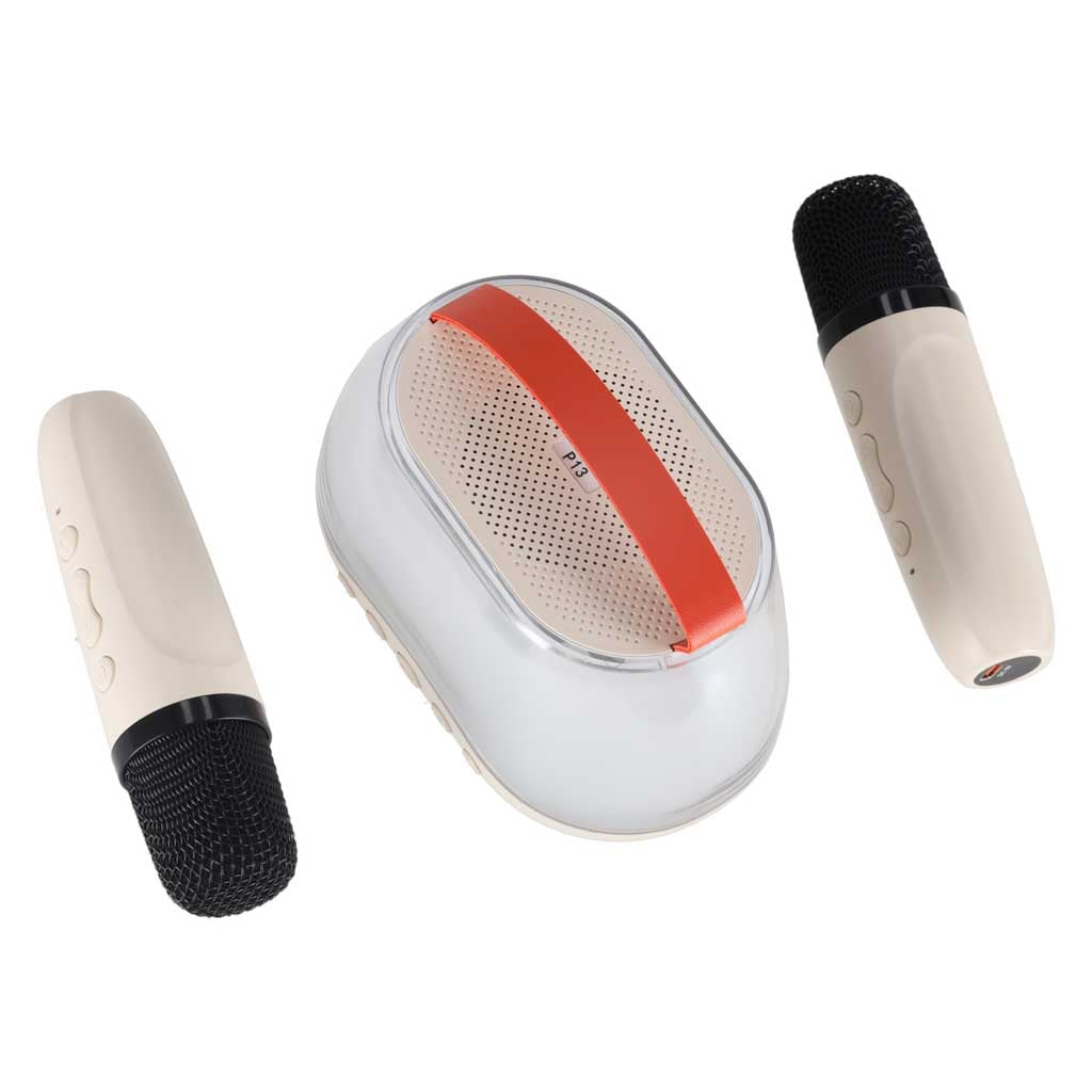 IKONKA Karaoke-Set Bluetooth-Lautsprecher LED RGB 2 Mikrofone USB – Produktabbildung 5