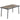 Buitentafel voor 6 personen, houtlook, metalen frame, weerbestendig, 145 x 85 x 72 cm, grijs