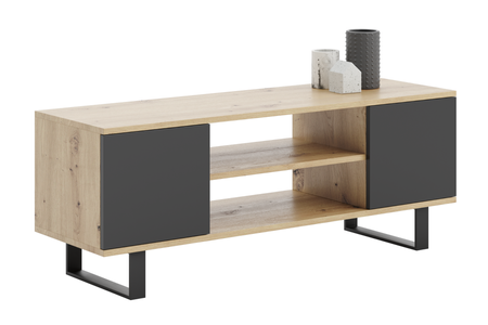 Focus RTV cabinet 135 cm - loft Oak artisan black