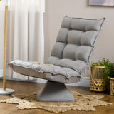 Relaxfauteuil leesfauteuil, draaibaar, fluweeloptiek, 62 cm x 70 cm x 95 cm, lichtgrijs (2)