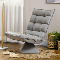 Relaxfauteuil leesfauteuil, draaibaar, fluweeloptiek, 62 cm x 70 cm x 95 cm, lichtgrijs (2)