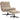 Loungefauteuil met voetenbank, draaibare chenille fauteuil met in hoogte verstelbare voetenbank, dikke bekleding