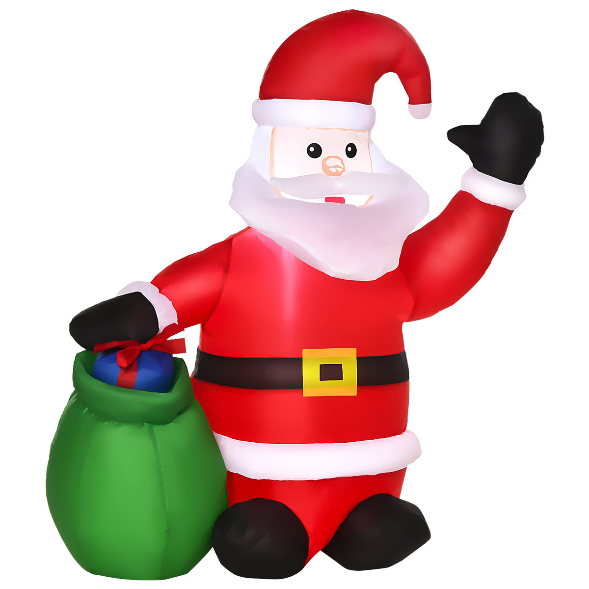 Kerstdecoratie opblaasbare kerstman buitenkerstdecoratie, incl. ventilator, 1,2 m, rood + wit