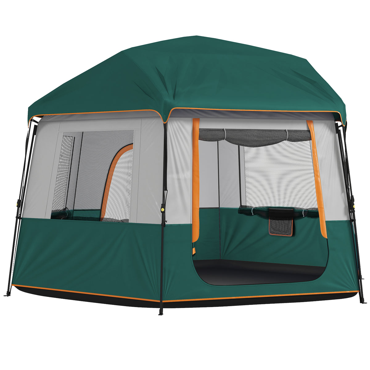Kampeertent voor 4-6 personen stabiel 3000mm waterdicht familietent met afneembare bovendekking UV30+