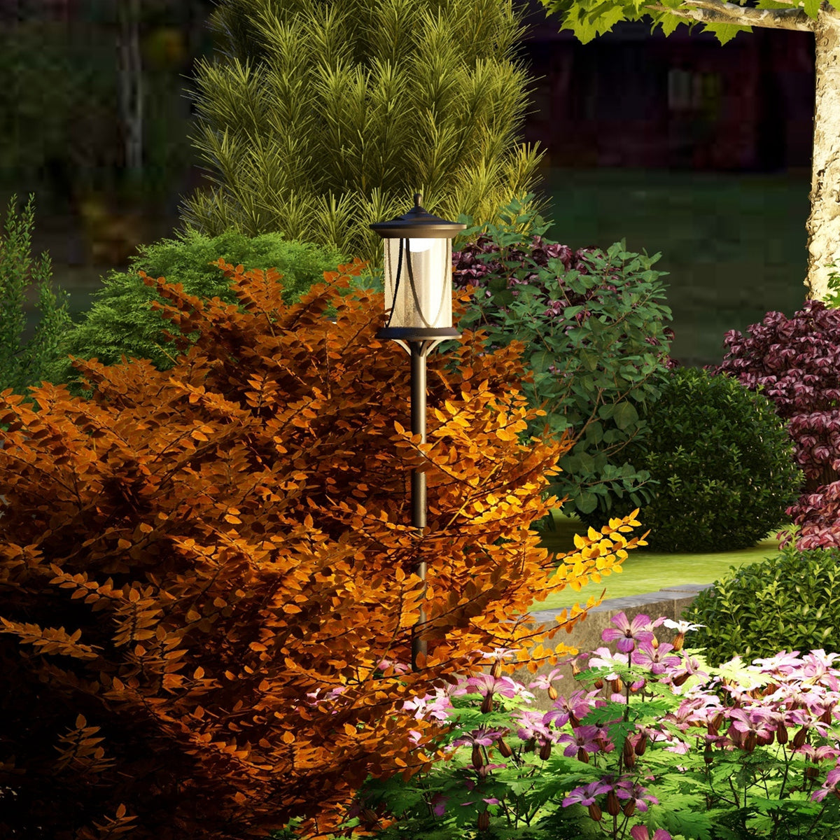 Solar-buitenlamp, led, automatische werking, weerbestendig, 6u brandduur, 17B x 17D x 127Hcm, zwart (2)