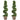 Spiraalvormige cipres, 2-delige set kunstplanten, met pot, 120 cm hoog, groen