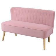 2-zits stoffen bank bankstel gestoffeerde bank loungebank breed roze