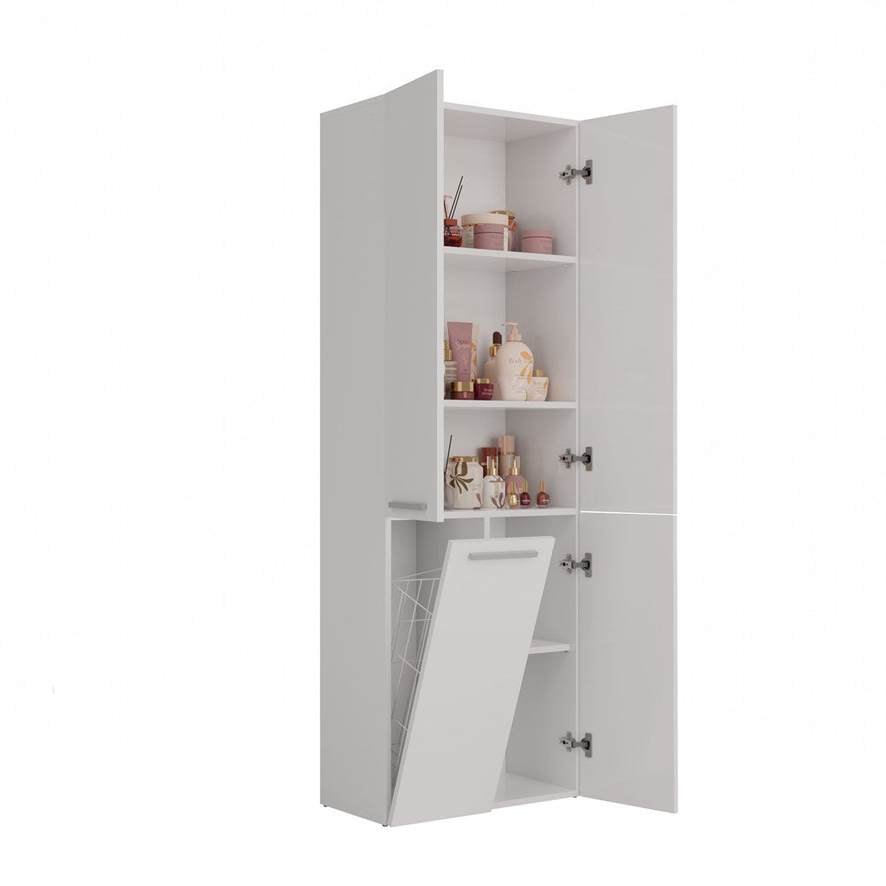 Badezimmer-Hochschrank Nel 1K/DD WEISS – Produktabbildung 2