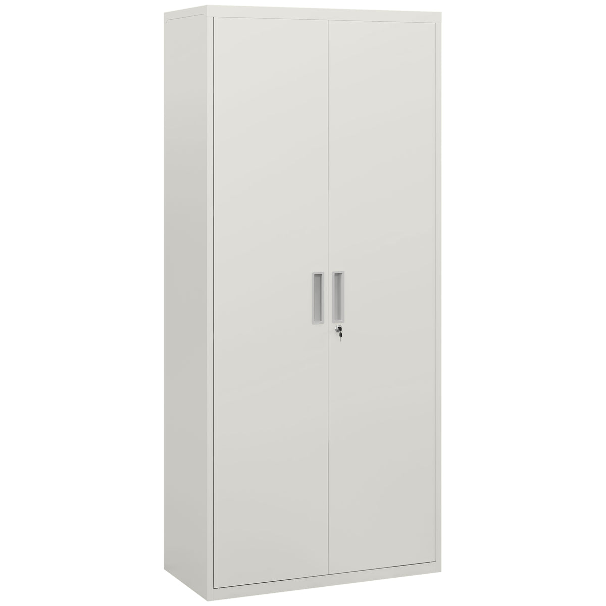 Archiefkast, kantoorkast, 5 planken, metaal, 80B x 40D x 180H cm, wit