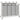 Wasmand met 4 vakken 160 L wasverzamelbak met wielen, uitneembare waszak, 97 x 38 x 81 cm, grijs